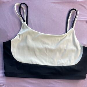 Women's Black and White workout Bralette